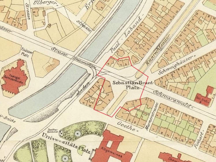 Strasbourg - Plan place Brant 1913